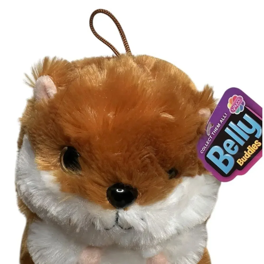 Plush Hamster Belly Buddies Brown Stuffed Animal 10”Nanco NEW